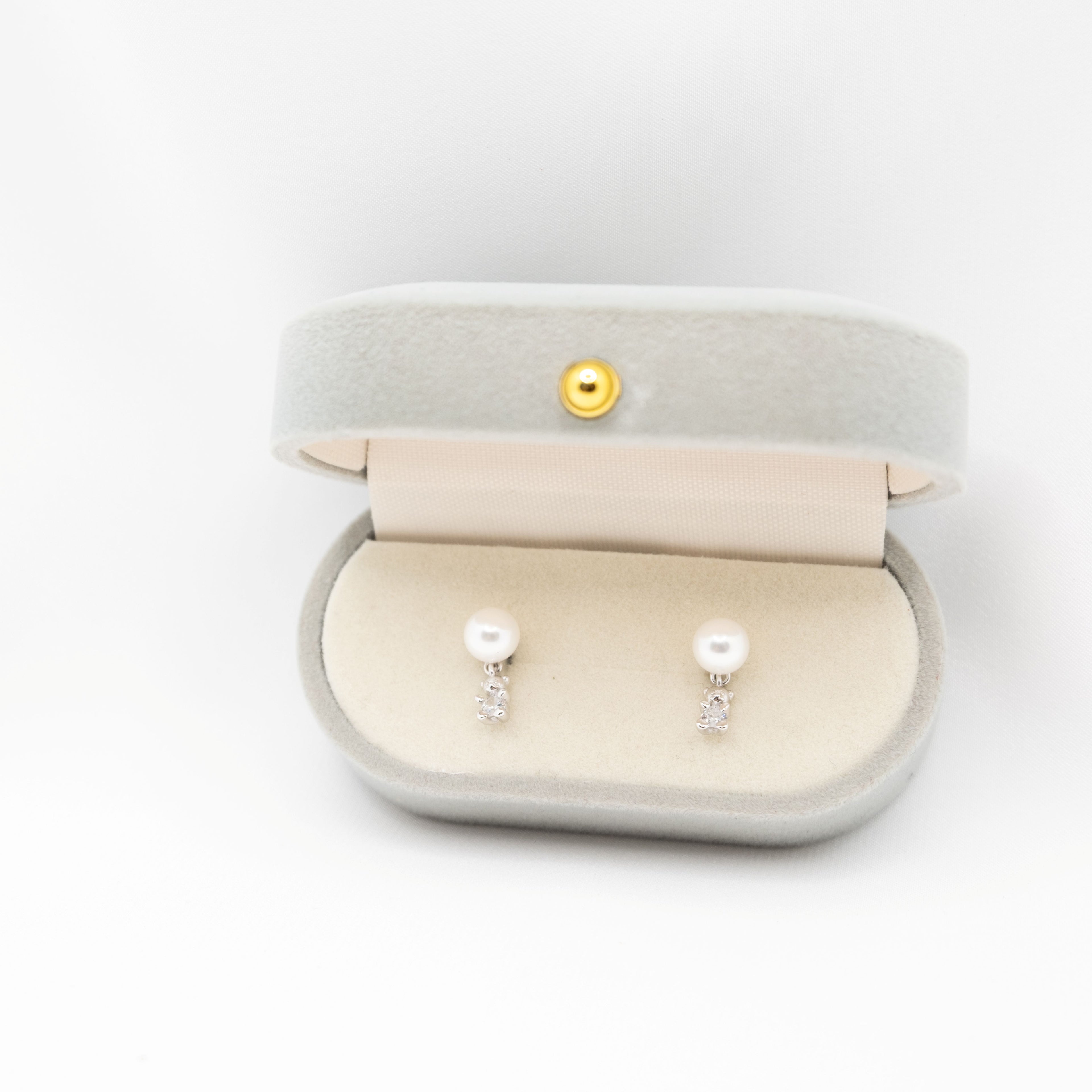 "Mini Teddy" 6A Premium Freshwater Pearl 6mm - 6.5mm Earring