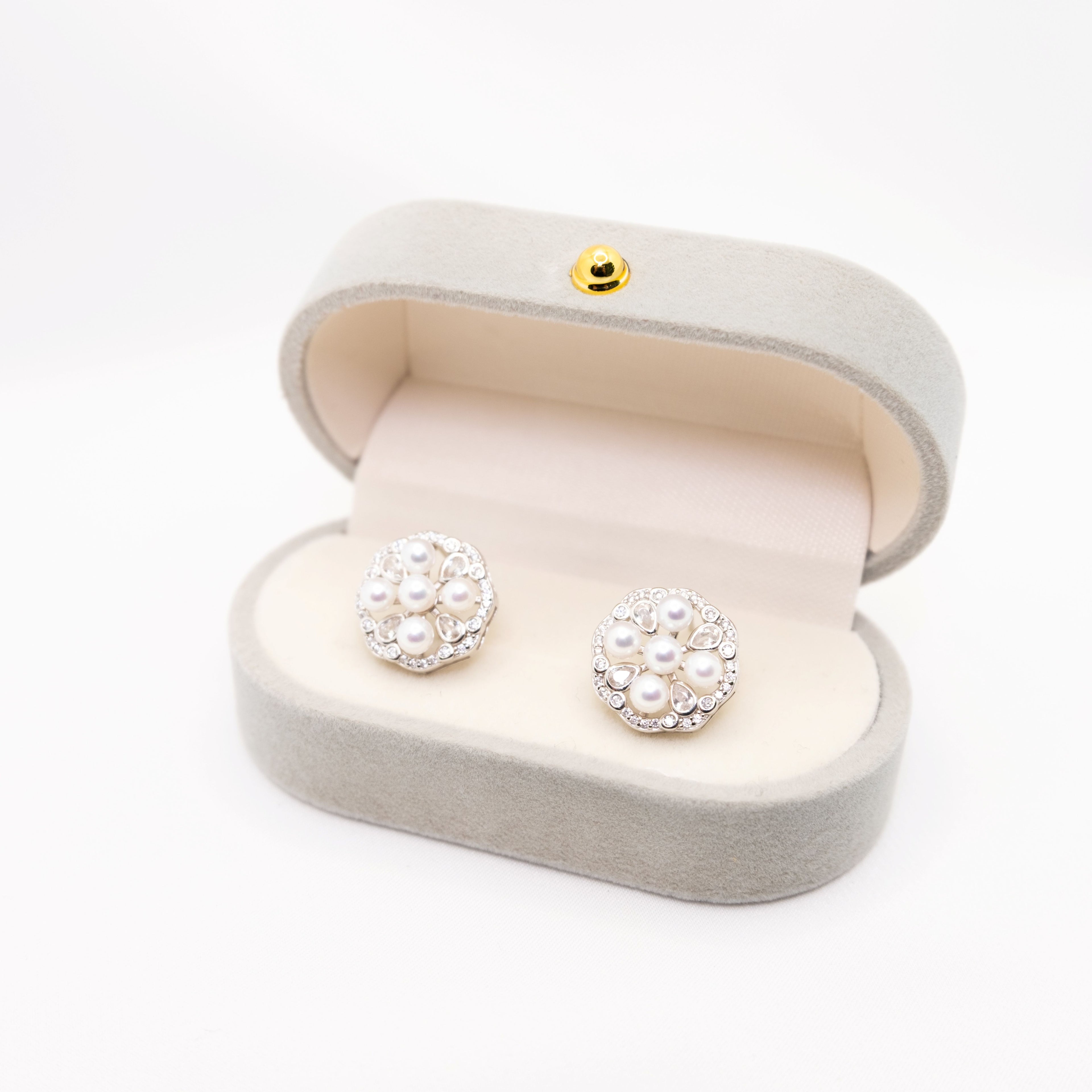 "Palette" Premium Freshwater Pearl 3.5mm - 4mm Earring