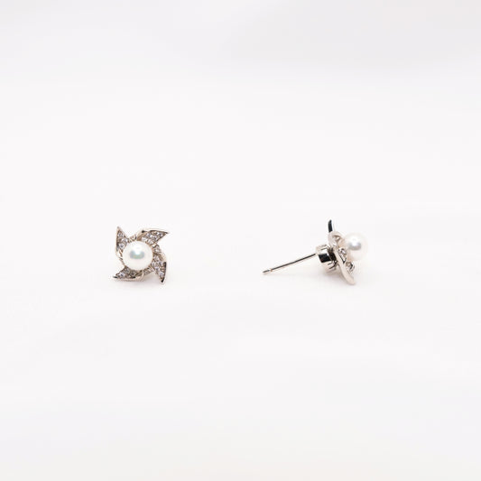 "Blades" Premium Sea Pearl 5mm - 5.5mm Earring