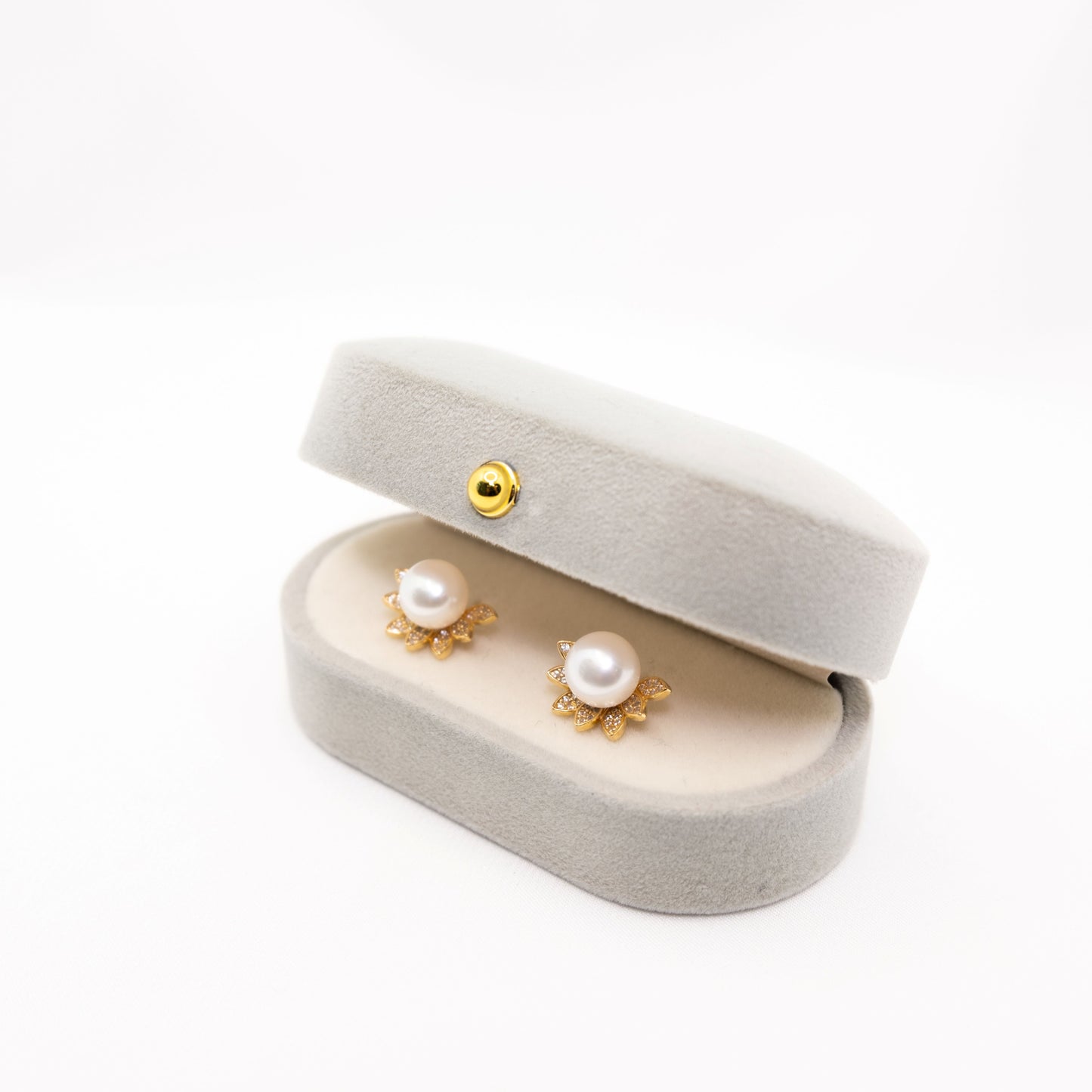 "Shimmers" Freshwater Pearl 8mm - 8.5mm Earring