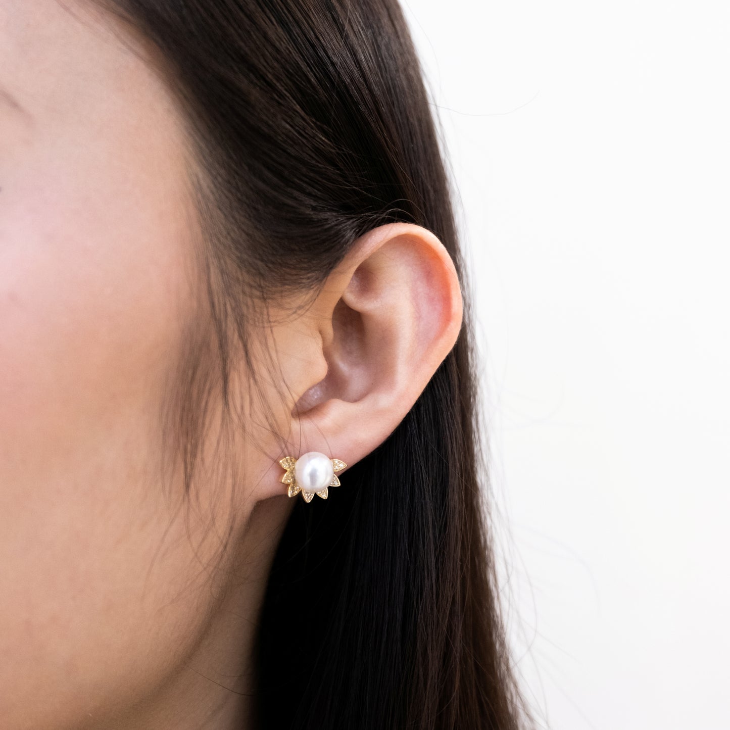 "Shimmers" Freshwater Pearl 8mm - 8.5mm Earring