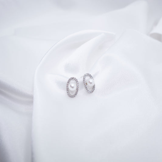 "Sushi" Sea Pearl 6mm-7mm Earring
