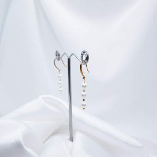 "Ballsy" Premium Freshwater Pearl Dangling Earrings 5.5mm-6mm