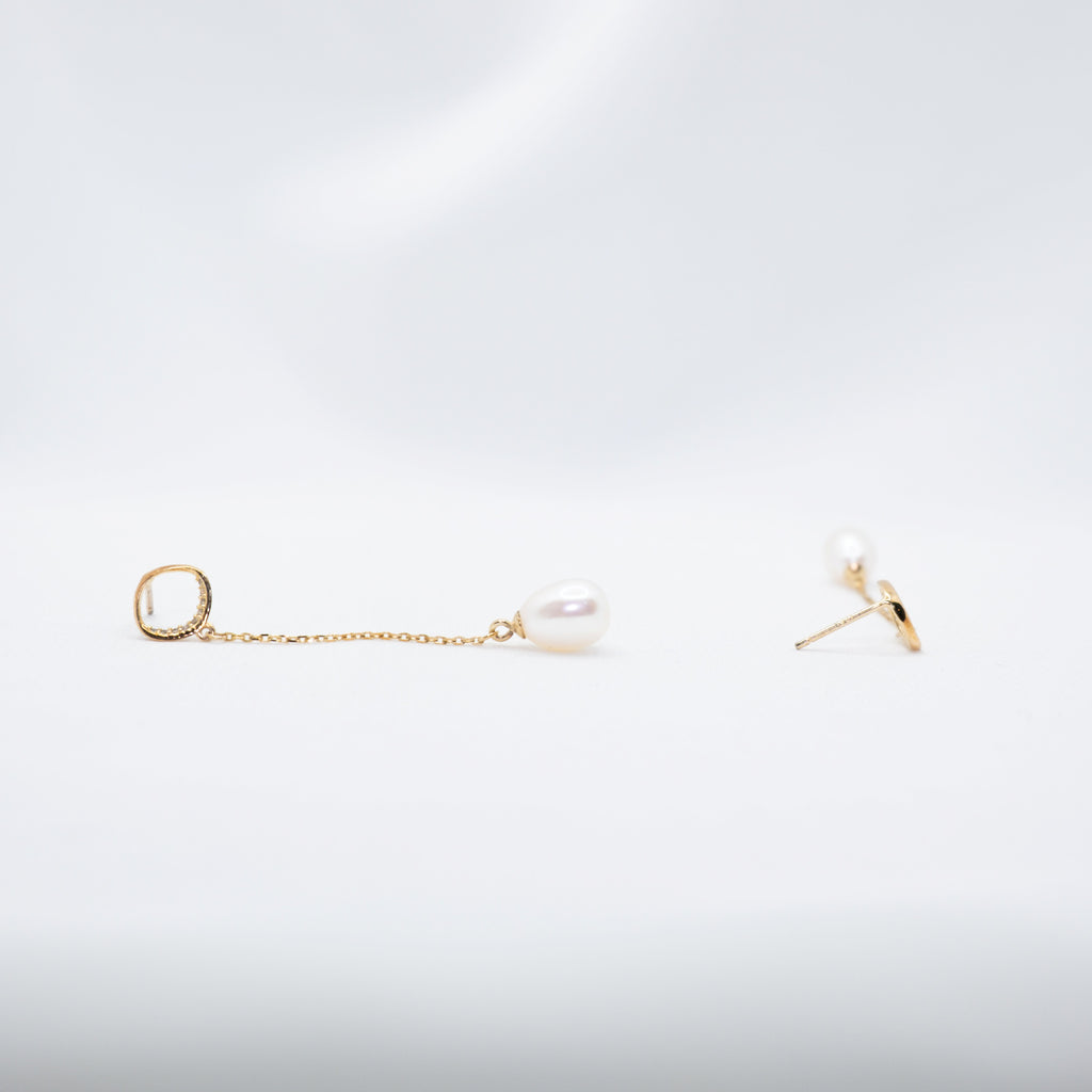 "Celebration" Premium Freshwater Pearl Dangling Earrings 7mm-7.5mm
