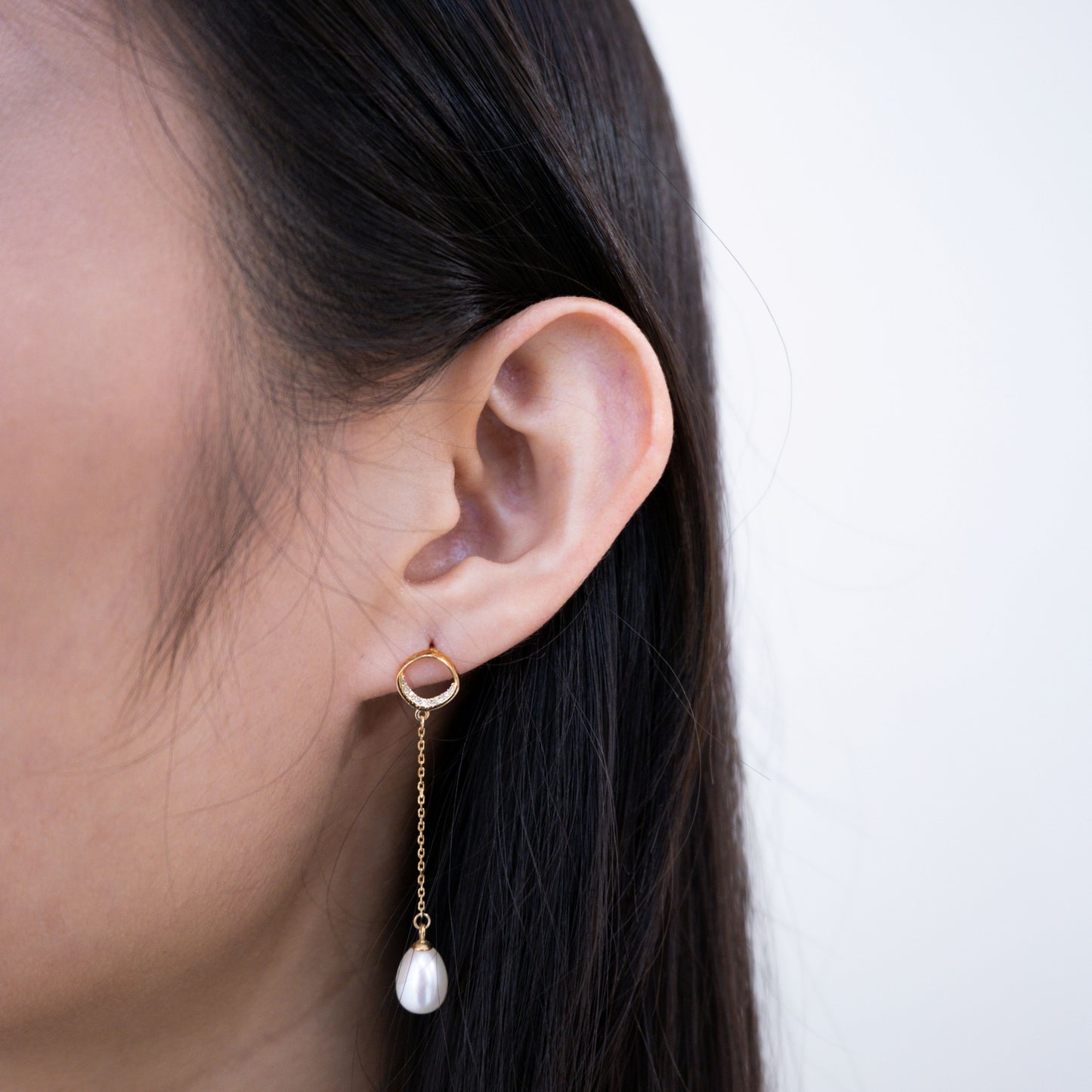 "Celebration" Premium Freshwater Pearl Dangling Earrings 7mm-7.5mm