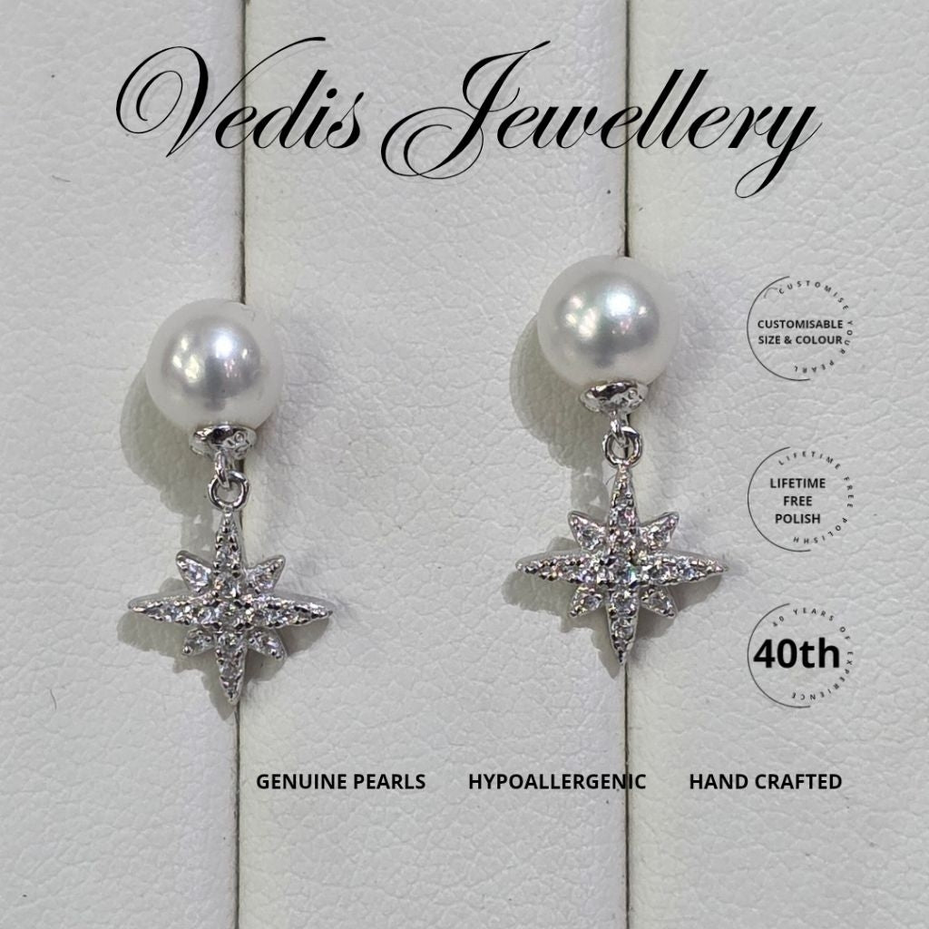 "Xavier" 6-6.5mm Freshwater Pearl Earrings