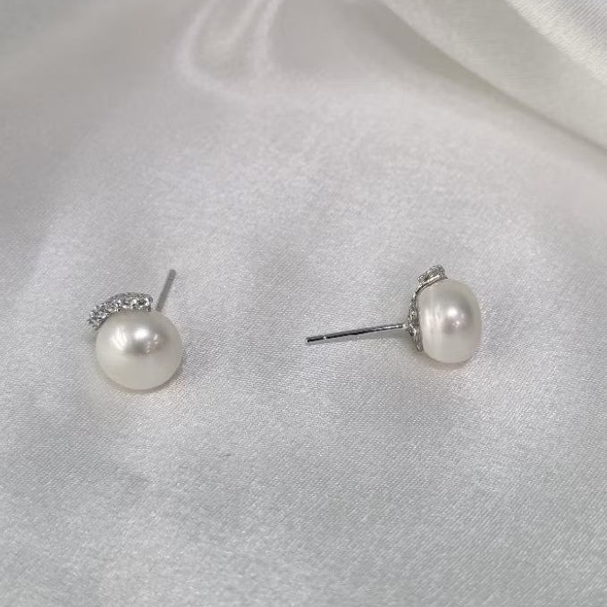 "Betty" 6A Premium Freshwater Pearl Earring 7mm - 7.5mm