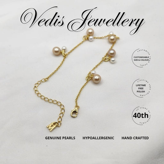 "Golden Pearl" South Sea Pearl Bracelet 4.5mm - 8mm