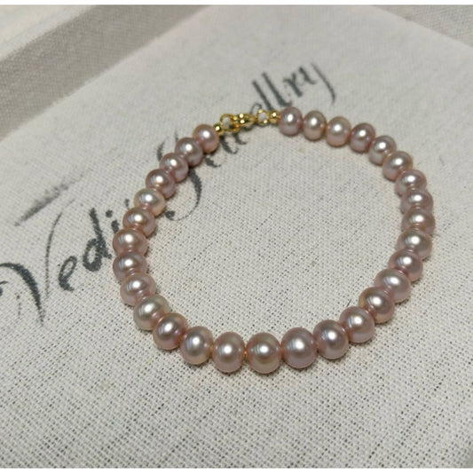 "Pink Pearl" Bracelet Freshwater Pearl 6mm -7mm