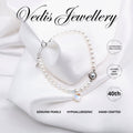 "Scarcity" Freshwater Pearl Bracelet with Akoya Sea Pearl 4mm - 4.5mm