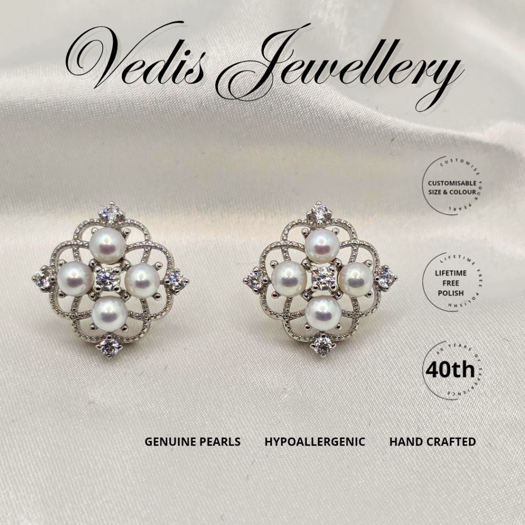 "Season of Love" 6A 4mm-4.5mm Premium Freshwater Pearl Earrings