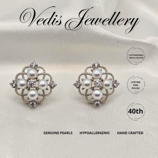 "Season of Love" 6A 4mm-4.5mm Premium Freshwater Pearl Earrings