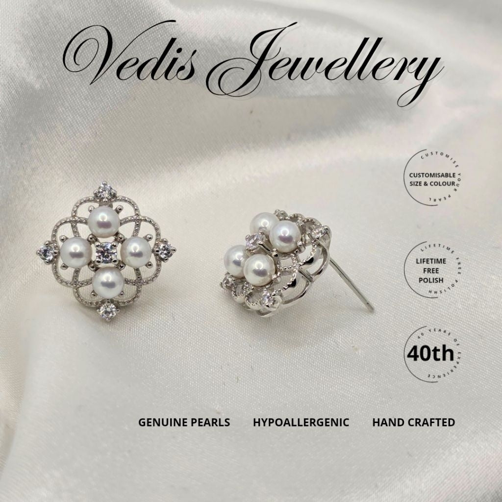 "Season of Love" 6A 4mm-4.5mm Premium Freshwater Pearl Earrings